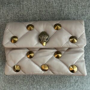 Kurt Geiger London Leather Crossbody Bag Studded Quilted Eagle Head Clasp